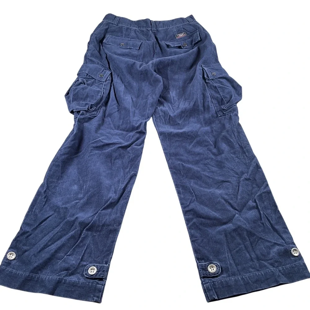Polo by Ralph Lauren Kids Corduroy Cargo Pants Blue Size 18 Boys